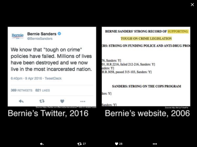 Bernie on Crime